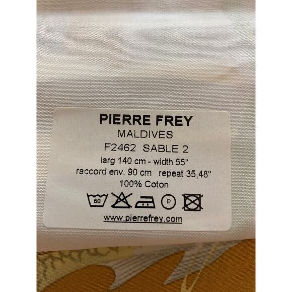Pierre Frey "Maldives" fabric vintage swatch 27” c 36” - Picture 5 of 5